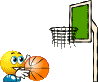 Basketball shot animated emoticon