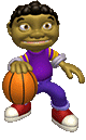 Boy Dribbling Basketball animated emoticon