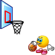 Playing basketball animated emoticon