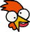 Funny Chicken emoticon (Bird emoticons)