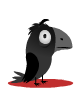Scared Crow emoticon (Bird emoticons)