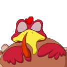 Turkey Snoring smiley (Bird emoticons)