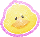 Yellow Chick Head emoticon (Bird emoticons)