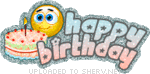 Birthday cake animated emoticon