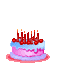 Birthday cake surprise animated emoticon