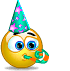 Blowing a Kazoo emoticon (Birthday Emoticons)