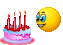 Blowing birthday cake emoticon (Birthday Emoticons)