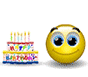 Blowing Birthday Candles animated emoticon
