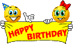 Happy birthday banner smilie