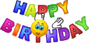 Happy Birthday animated emoticon