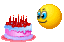 Ruined birthday cake emoticon (Birthday Emoticons)