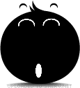 Big Surprise smiley (Black Emoticons)