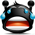 Crying Out emoticon (Black Emoticons)