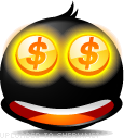 dollar signs eyes smiley