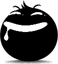 Drooling in Anticipation emoticon (Black Emoticons)