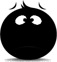 Not Happy smiley (Black Emoticons)