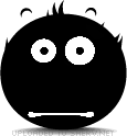 Startled emoticon (Black Emoticons)