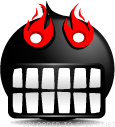Super Outraged smiley (Black Emoticons)