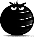 Unimpressed emoticon (Black Emoticons)