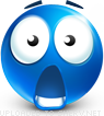 Amazement smiley (Blue Face Emoticons)