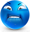 Angry emoticon (Blue Face Emoticons)