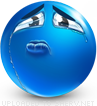 Anguish smiley (Blue Face Emoticons)