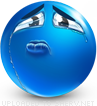 Anguish emoticon (Blue Face Emoticons)