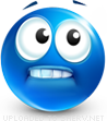 Anxious smiley (Blue Face Emoticons)