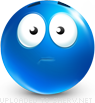 Blank Expression smiley (Blue Face Emoticons)