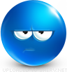 Bored emoticon (Blue Face Emoticons)