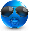 Cool Dude emoticon (Blue Face Emoticons)