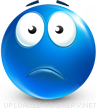 Discouraged  emoticon (Blue Face Emoticons)