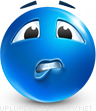 Edgy smiley (Blue Face Emoticons)