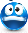 Excited Facial Expression emoticon (Blue Face Emoticons)