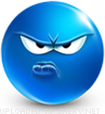 Frown emoticon (Blue Face Emoticons)