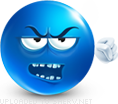 Get Out! emoticon (Blue Face Emoticons)