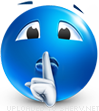 Hush emoticon (Blue Face Emoticons)