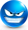 I'm Gonna Get You! emoticon (Blue Face Emoticons)