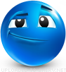 I'm Smart smiley (Blue Face Emoticons)