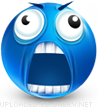 Mad emoticon (Blue Face Emoticons)