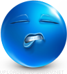 Sexy Lip Bite emoticon (Blue Face Emoticons)