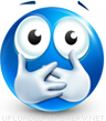 Shocked emoticon (Blue Face Emoticons)