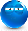 Staring emoticon (Blue Face Emoticons)