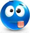 Stunned emoticon (Blue Face Emoticons)