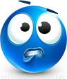 Surprised Look smiley (Blue Face Emoticons)