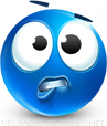 Surprised Look emoticon (Blue Face Emoticons)