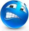 Unsure smiley (Blue Face Emoticons)