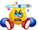 Knocked out smiley (Boxing emoticons)