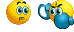 Punch combo smiley (Boxing emoticons)