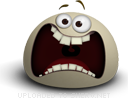 Horrified emoticon (Brown Emoticons)